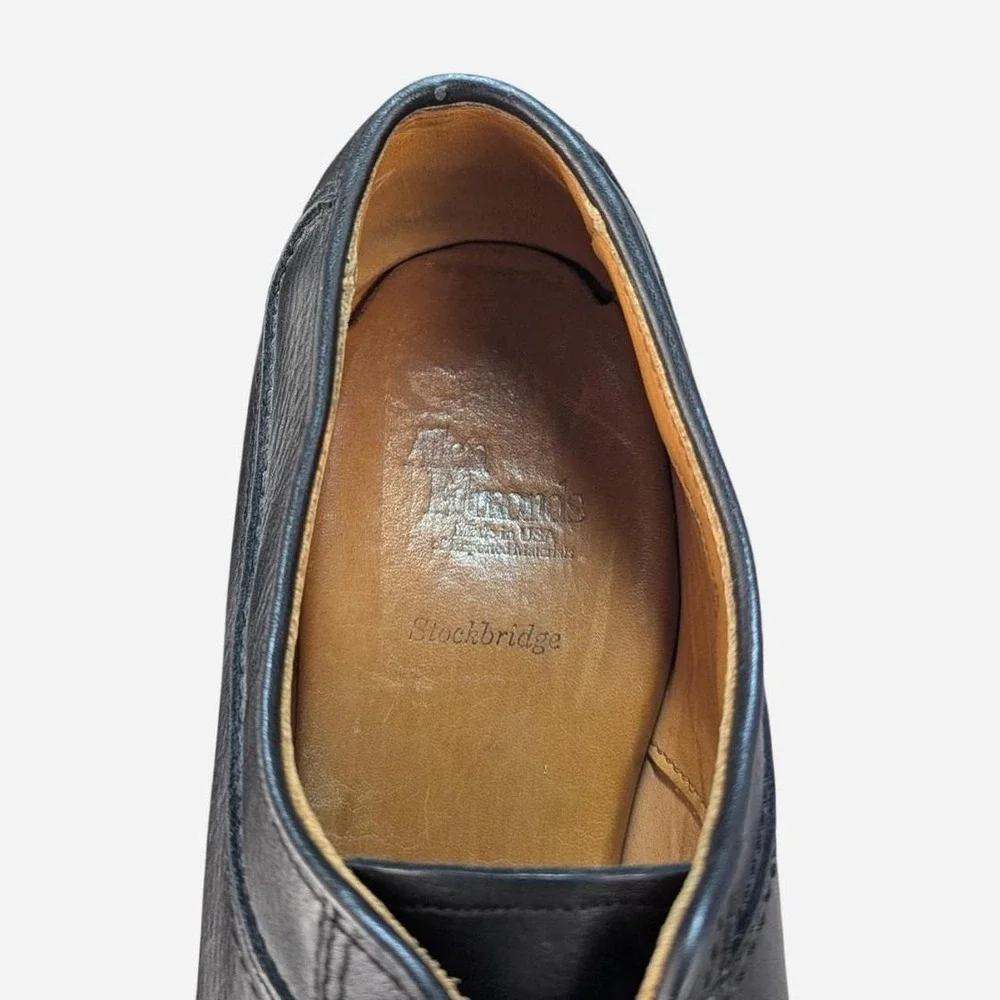 Allen Edmonds Stockbridge Split Toe Oxford Black Men's 10D Made in USA